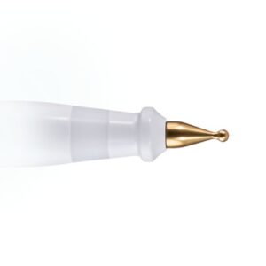 Ball Tip   Esta ponteira produz aquecimento concentrado na camada mais superficial da pele e com capacidade de ablação reduzida.